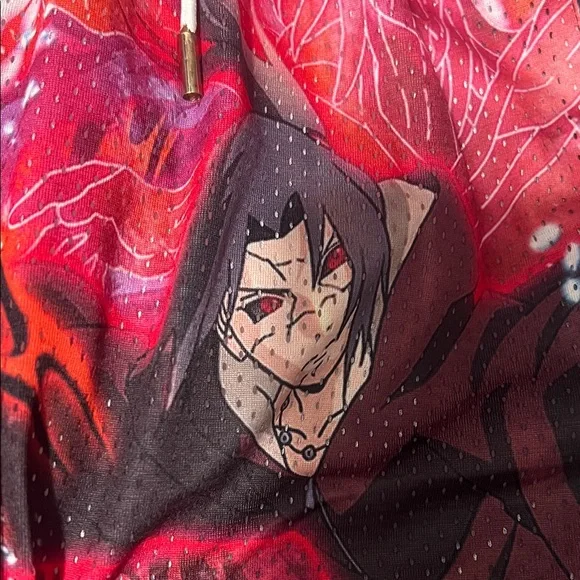 Black Athletic Shorts with Red Crown Design for the Anime Lover - Picture 11 of 11